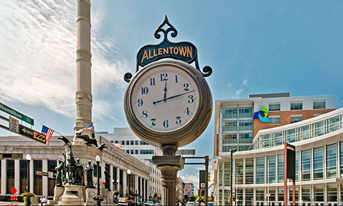 <p>Hamilton Street, the commercial thoroughfare of downtown Allentown.</p> 