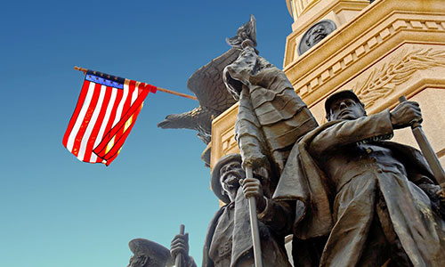 <p>The soldiers and sailors monument, part of downtown tradition.</p> 